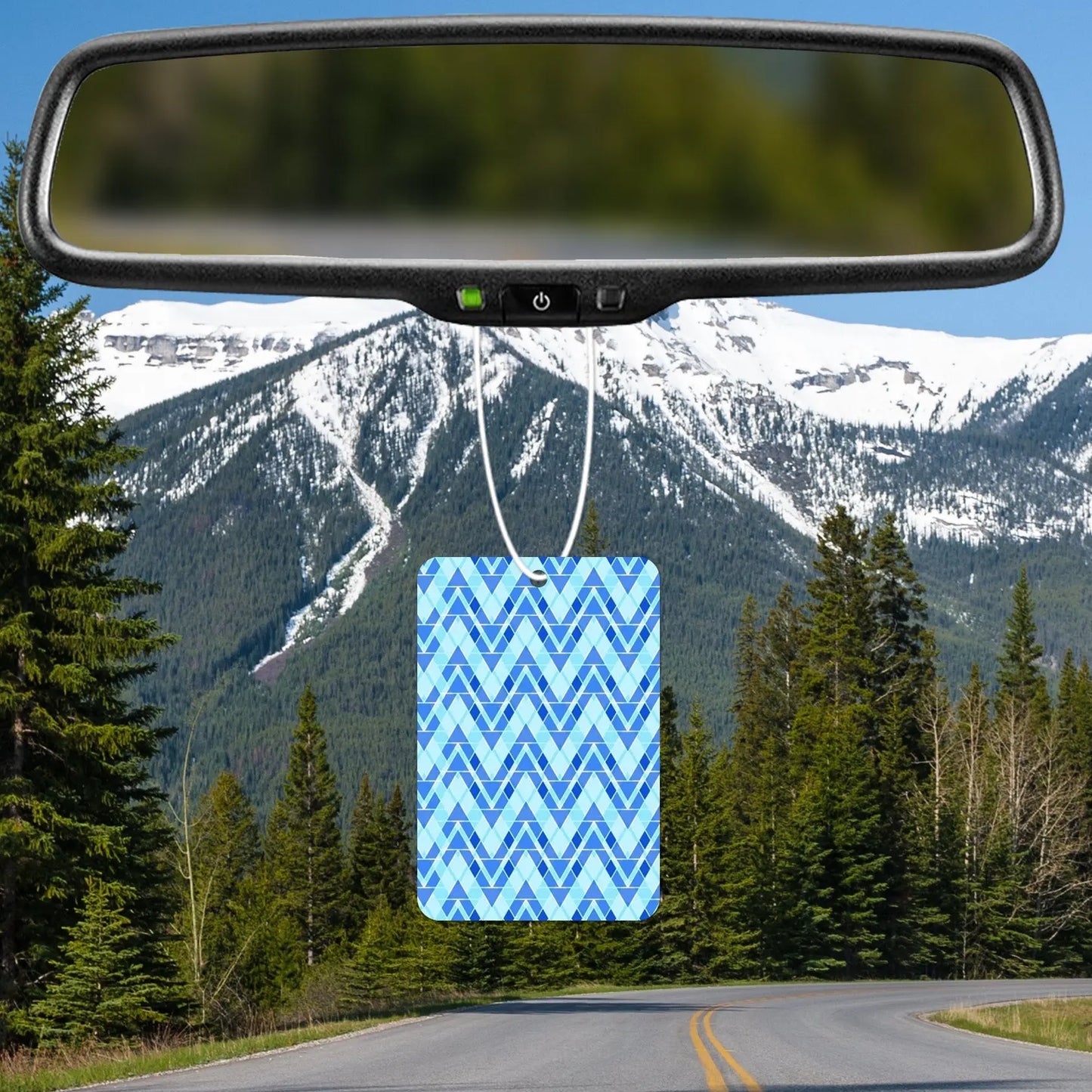 Blue Geometric Pattern Air Freshener