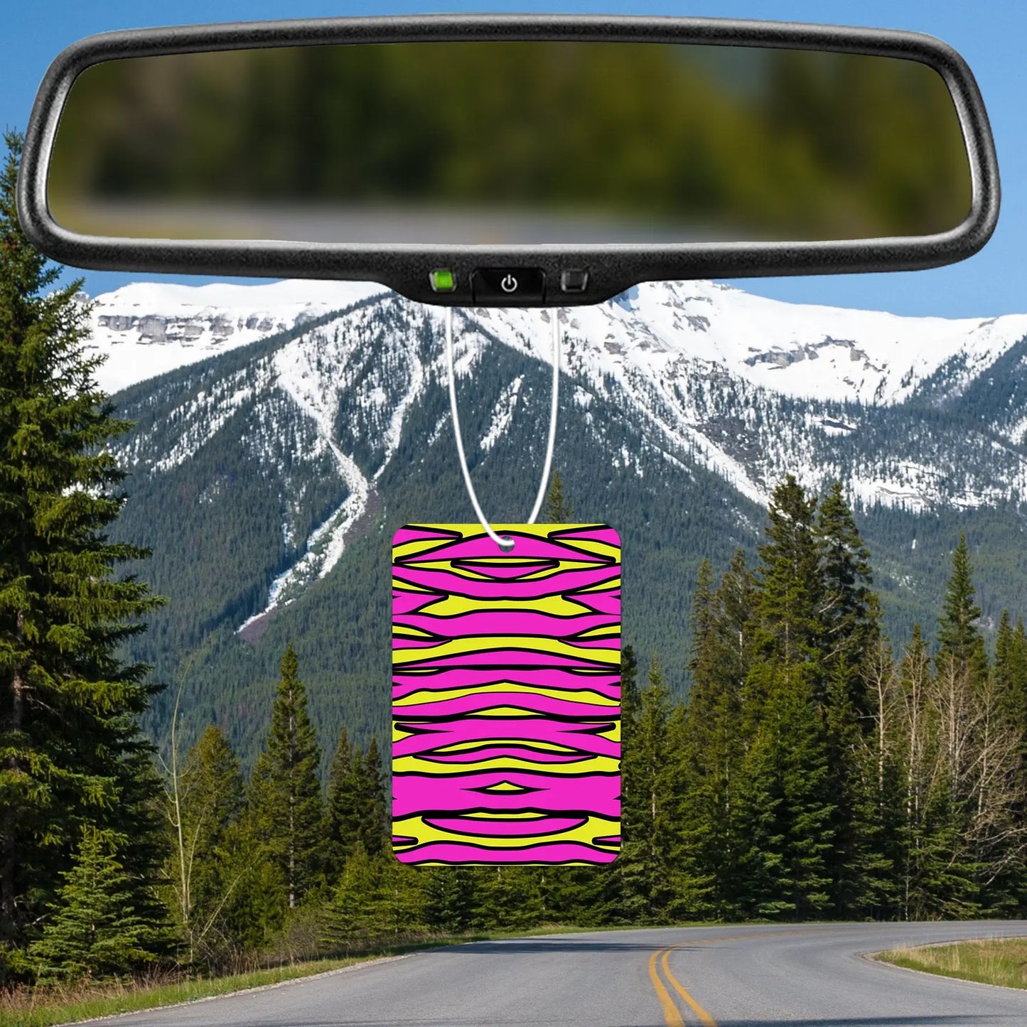 Bold Pink and Yellow Striped Air Freshener