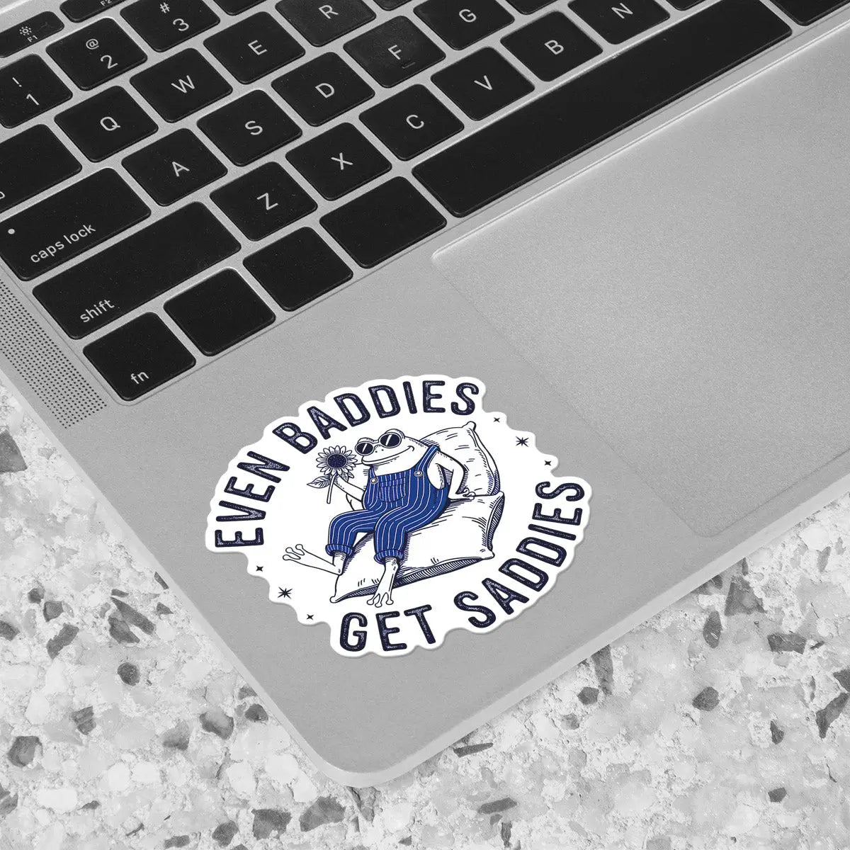 Chill Frog with Sunflower Sticker