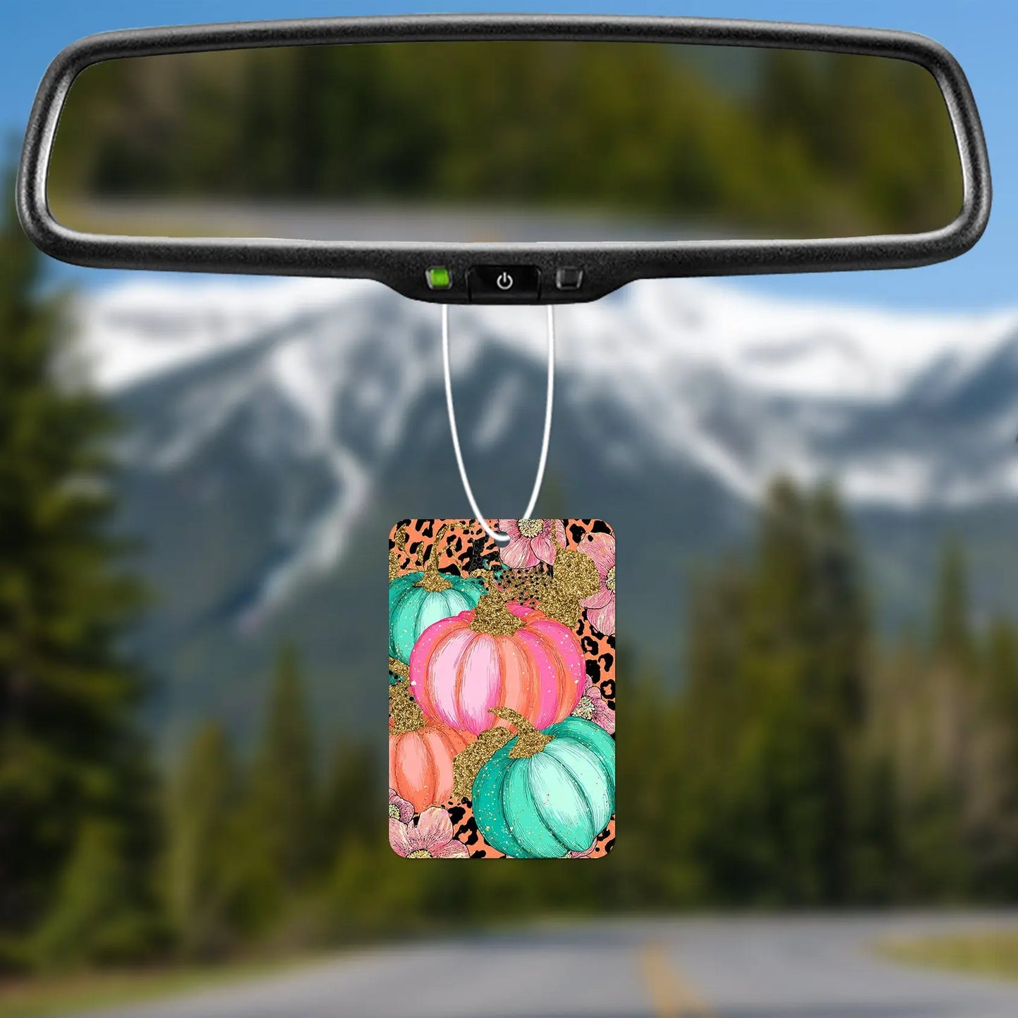 Colorful Glitter Pumpkin Design Air Freshener