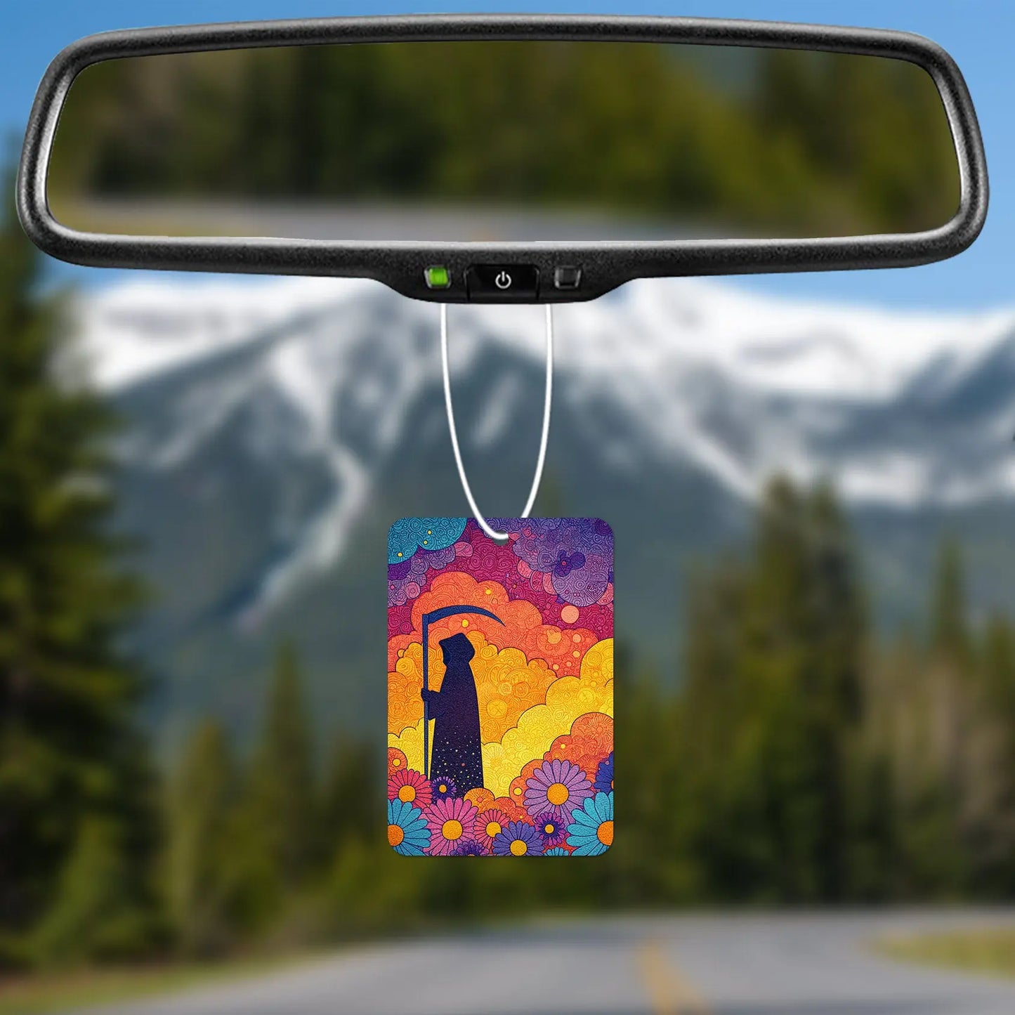 Colorful Grim Reaper Floral Air Freshener