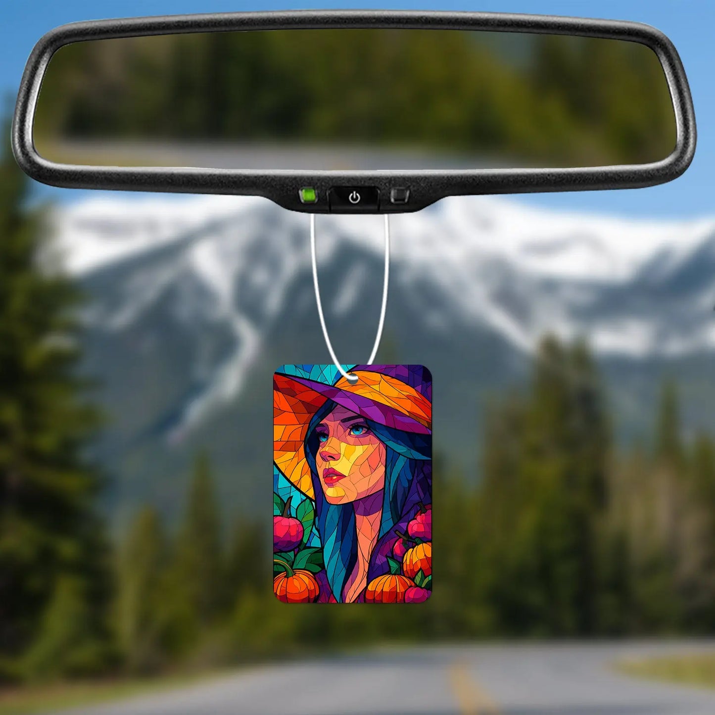Colorful Mosaic Witch Air Freshener