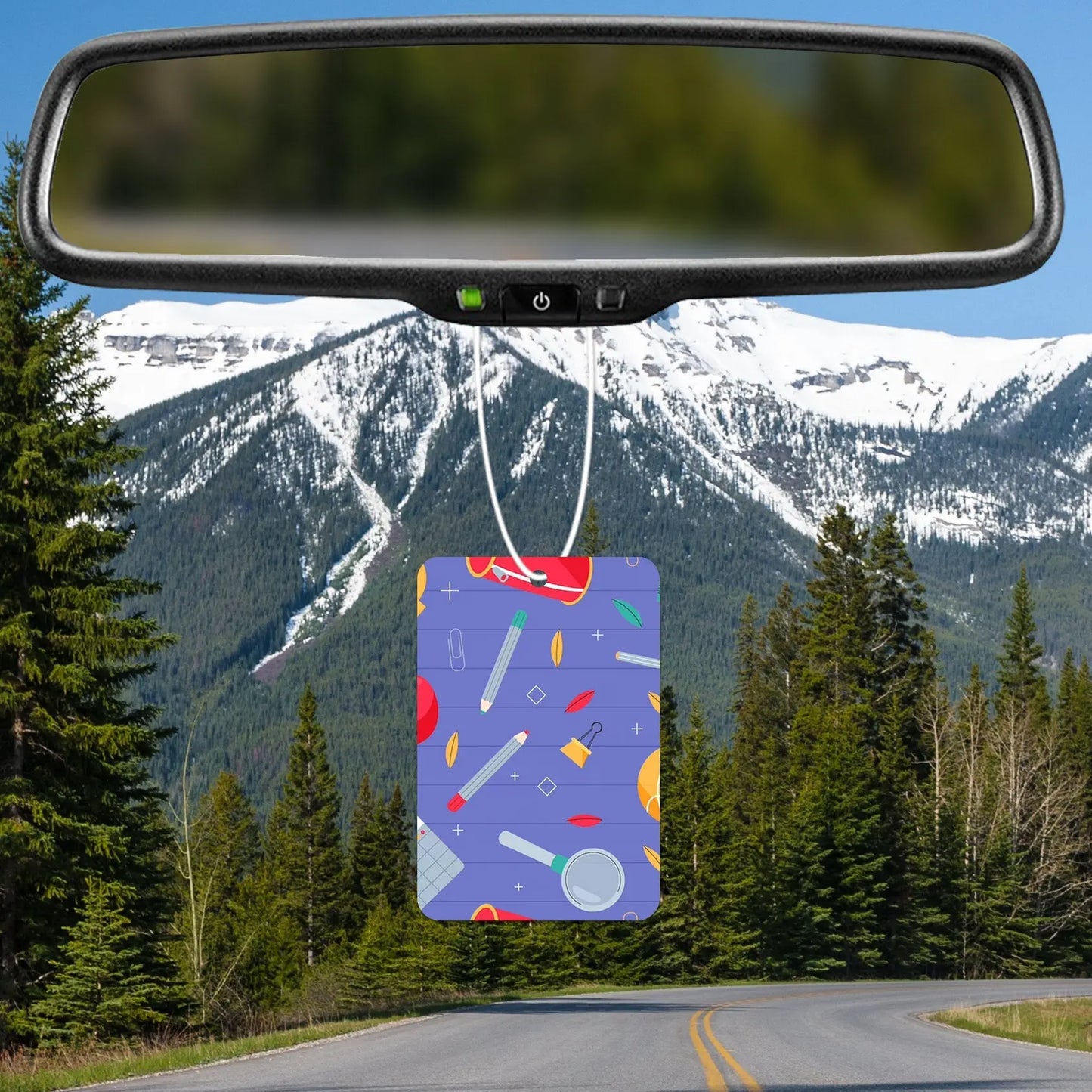 Colorful School Supplies Pattern Air Freshener