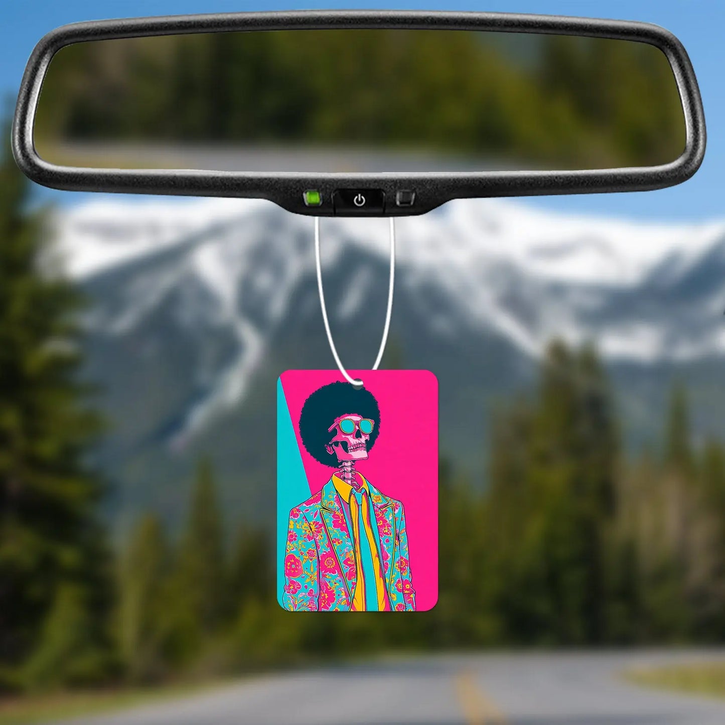 Colorful Skeleton in Floral Suit Air Freshener