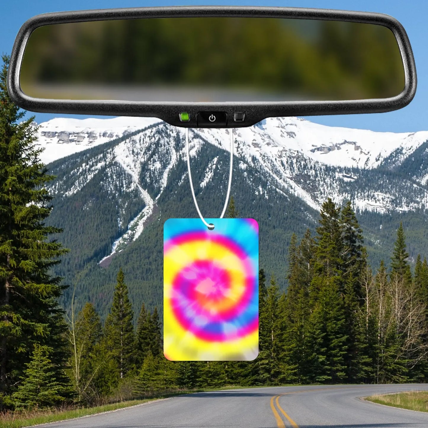Colorful Tie-Dye Swirl Air Freshener