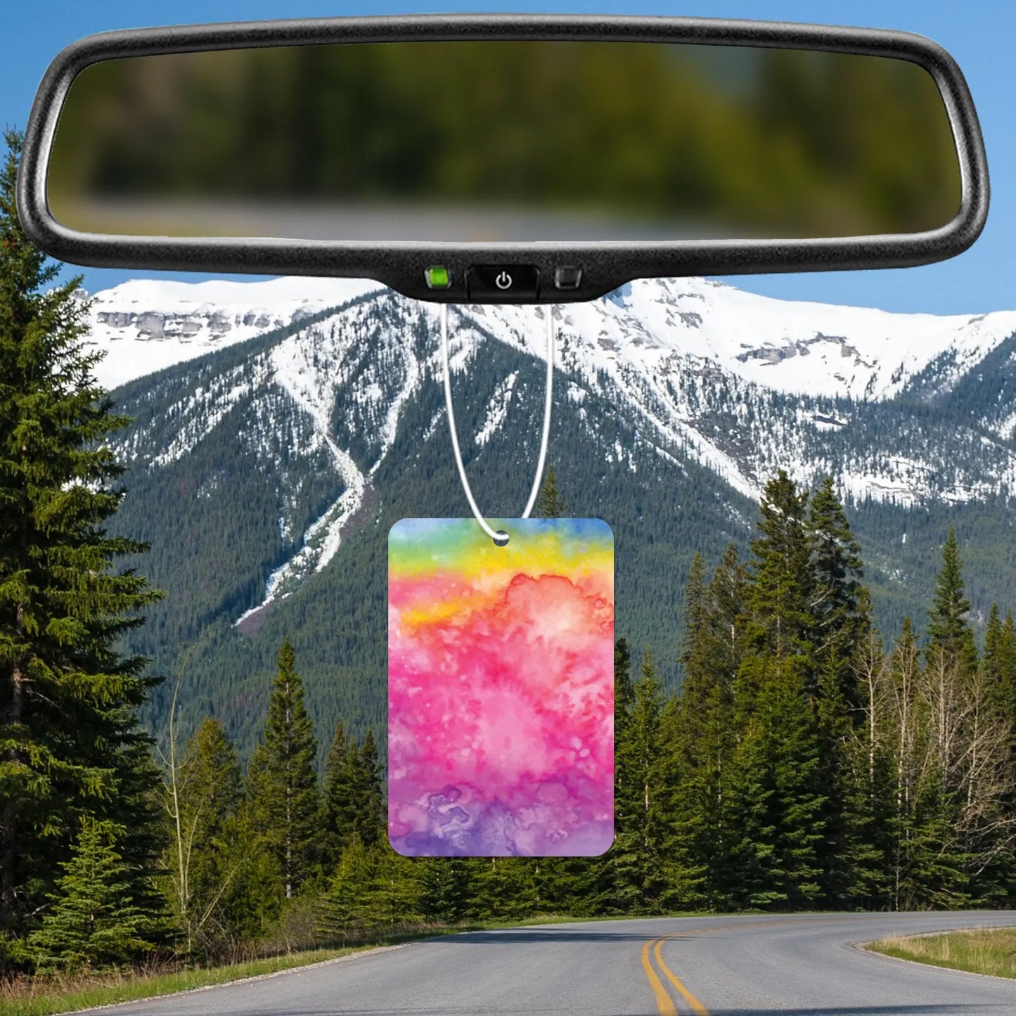 Colorful Watercolor Abstract Air Freshener