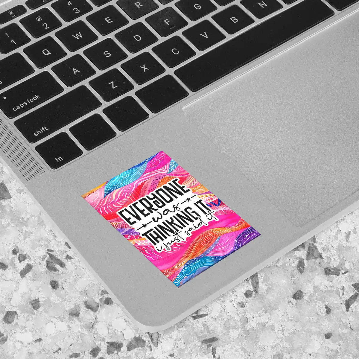 Colorful Waves Quote Sticker