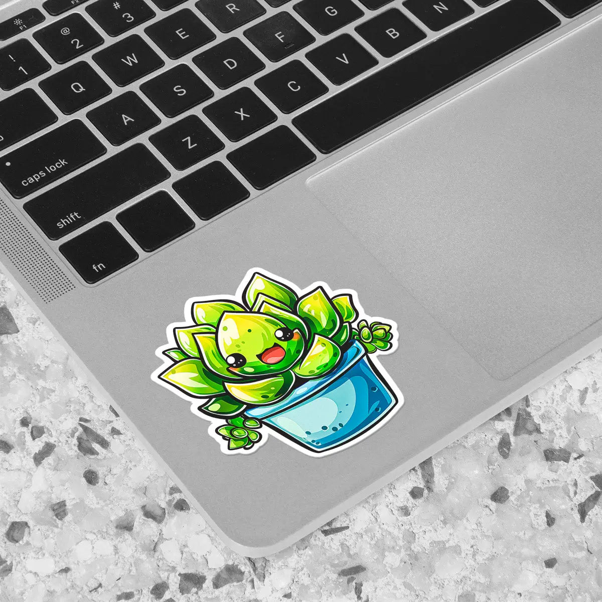 Cute Cartoon Succulent Plant Sticker