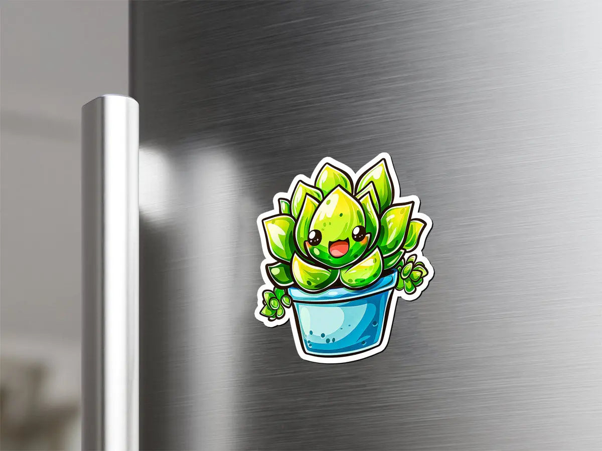 Cute Succulent Plant Magnet
