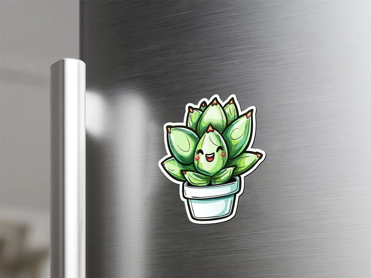 Cute Succulent Plant Magnet