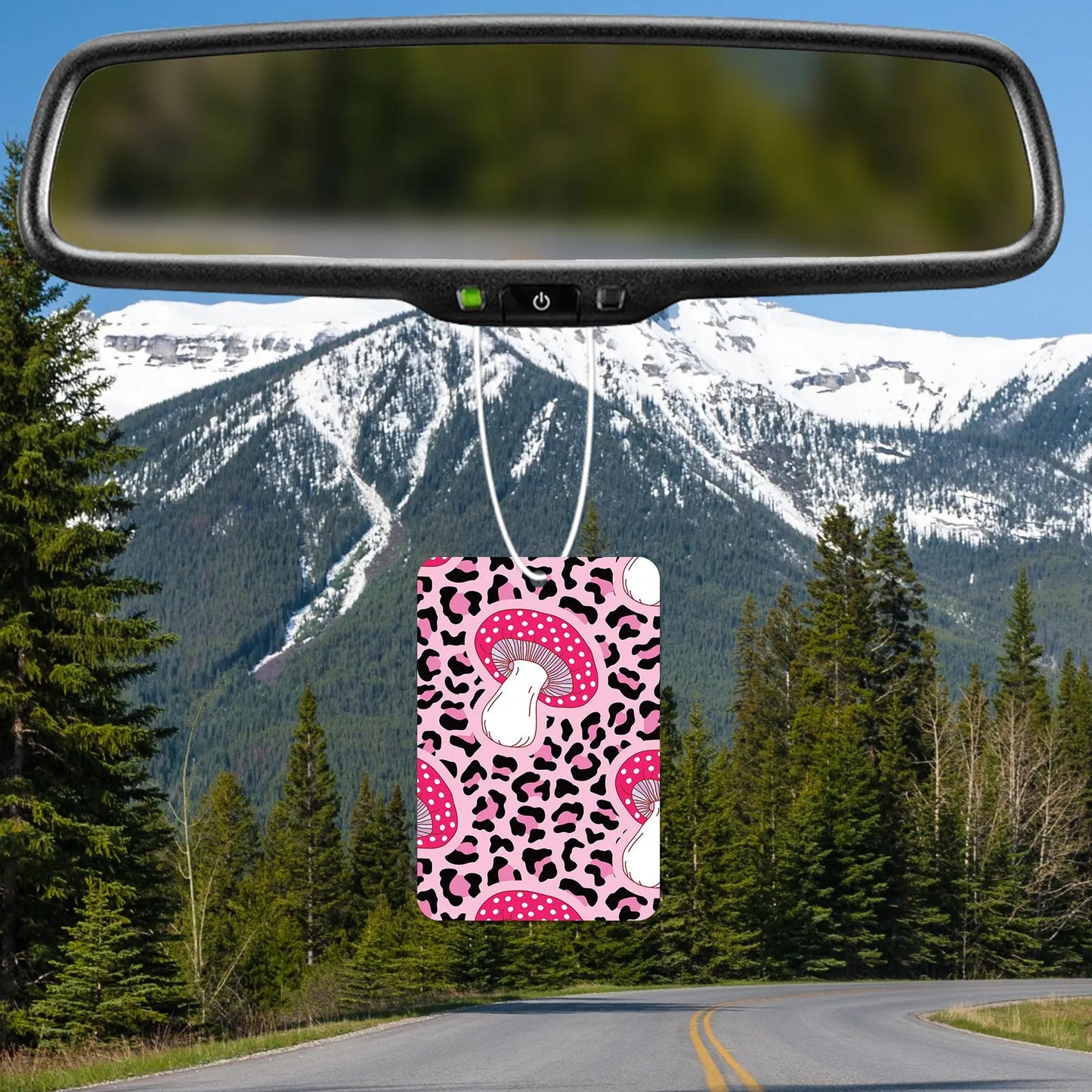Pink Mushroom Leopard Print Air Freshener