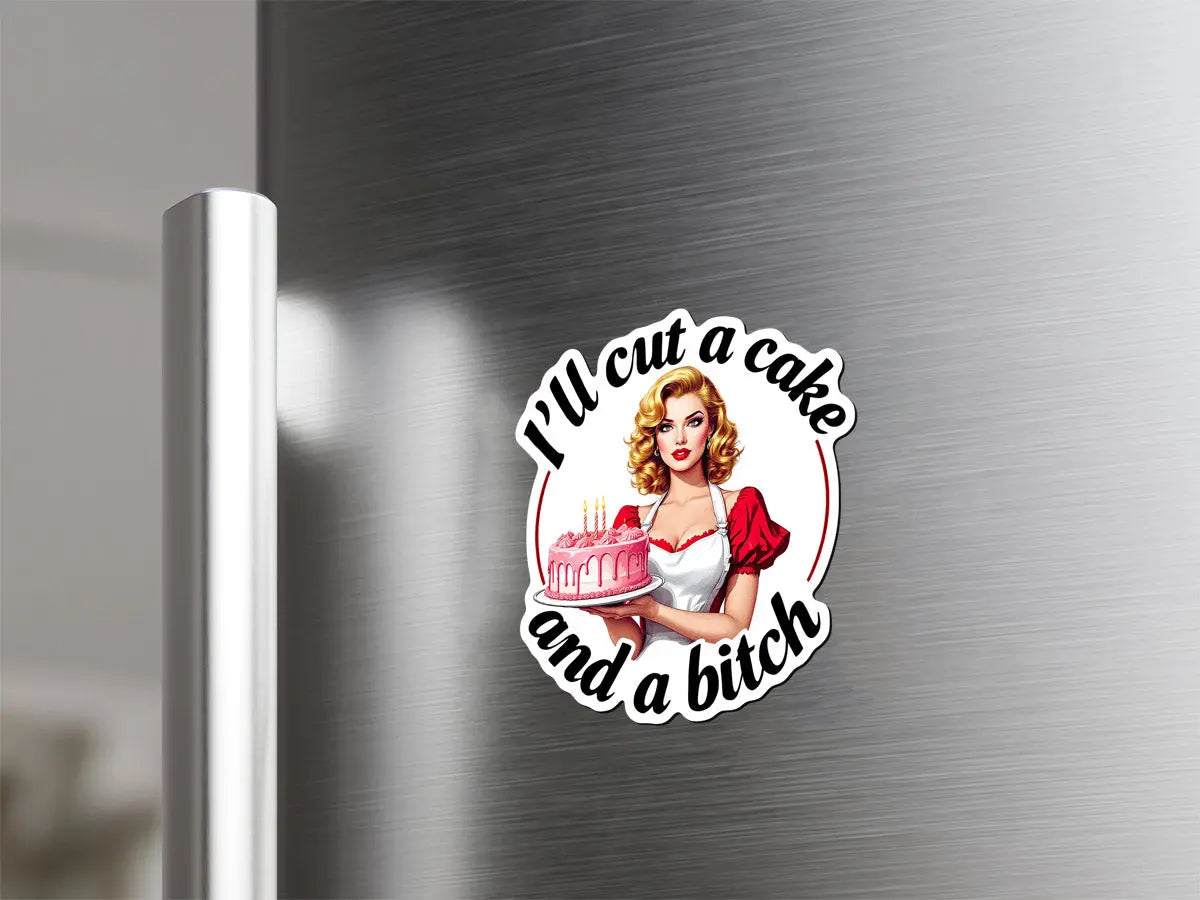 Retro Glam Cake Magnet
