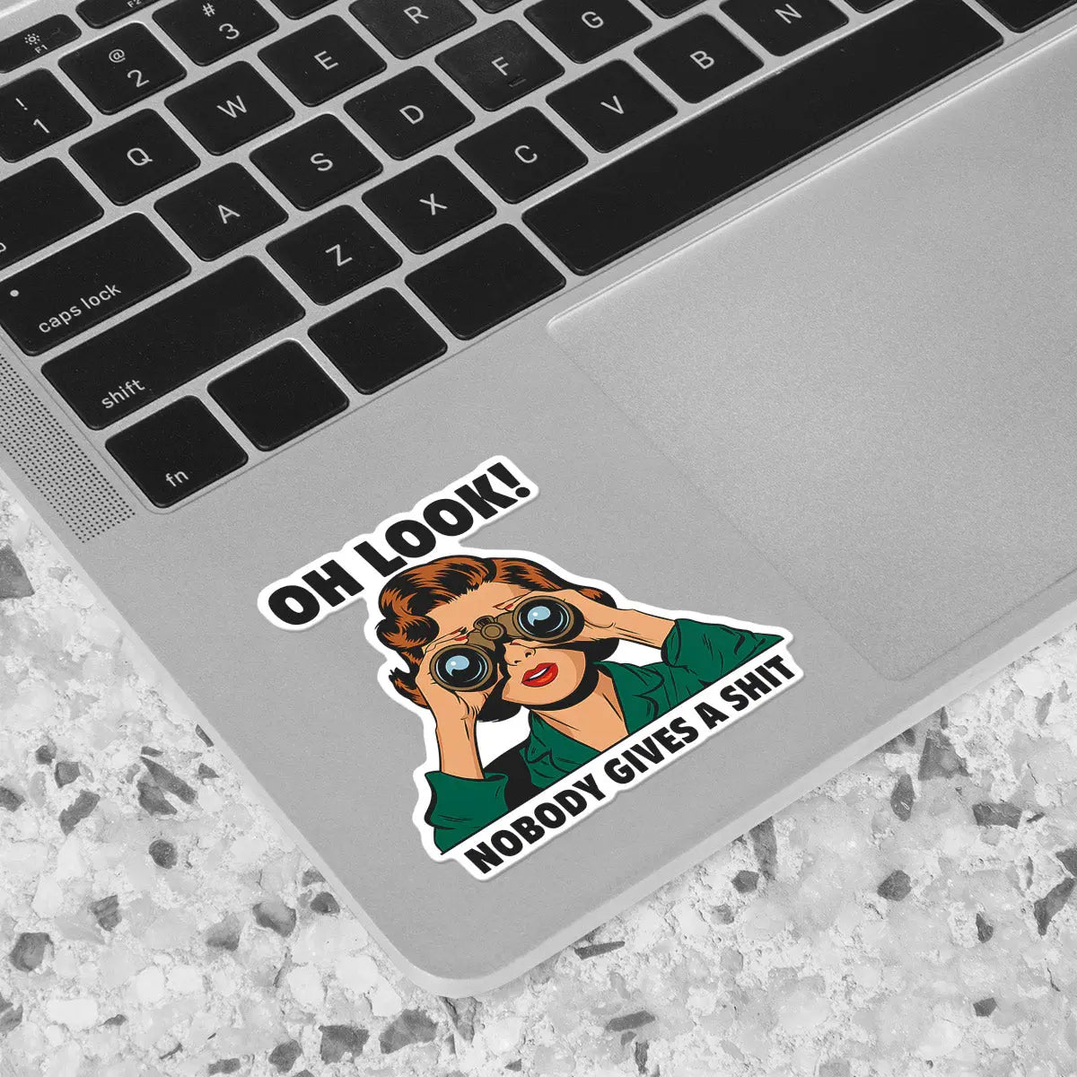 Sassy Woman with Binoculars Sticker