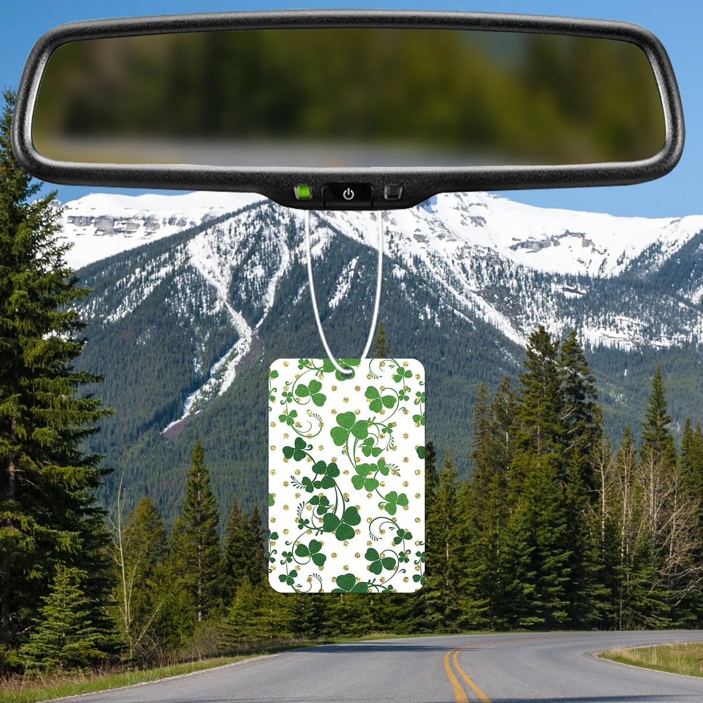 Shamrock & Gold Dots Pattern Air Freshener