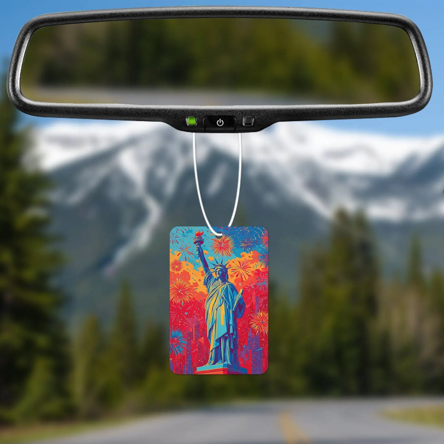 Statue of Liberty Fireworks Art Print Air Freshener