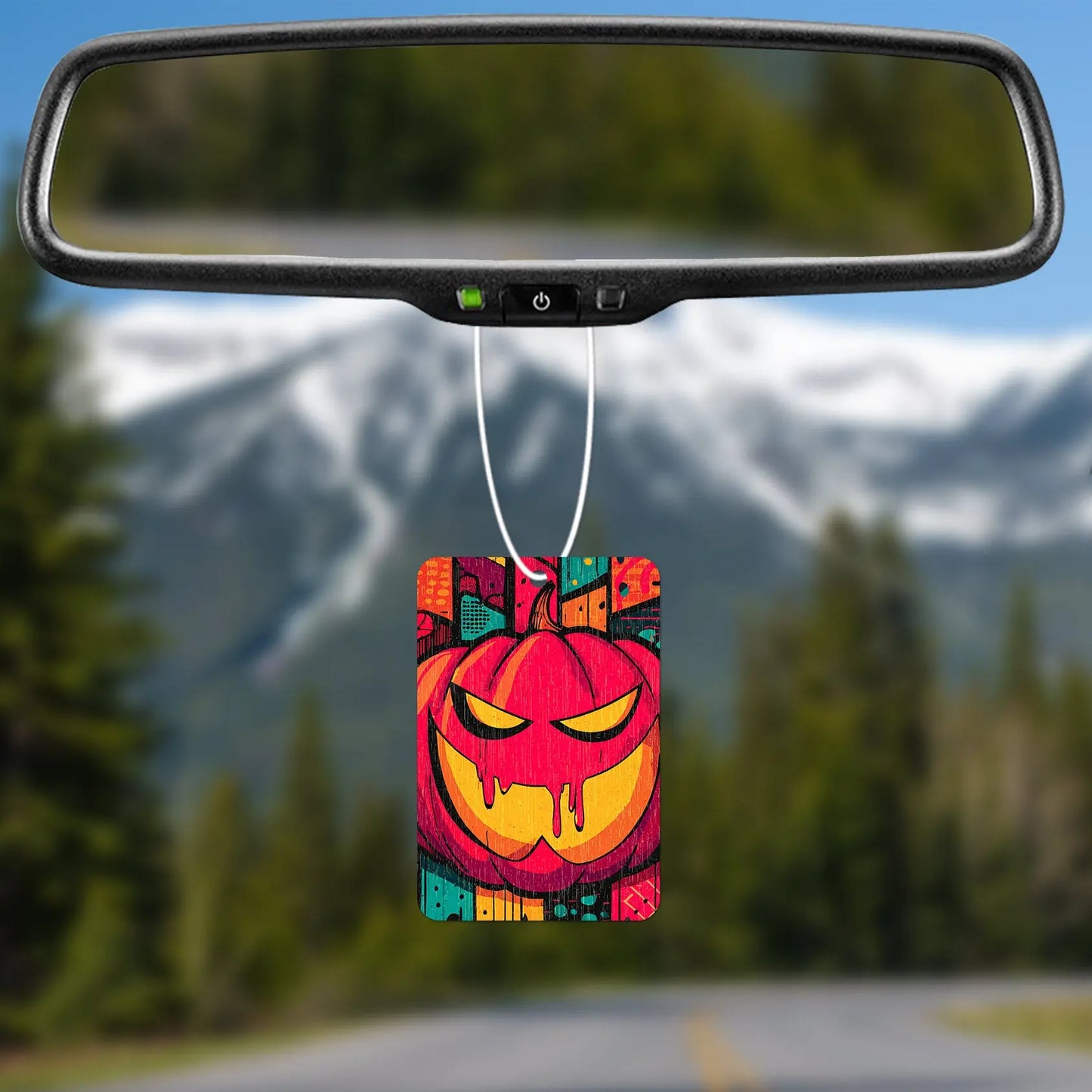 Vibrant Pumpkin Graffiti Air Freshener