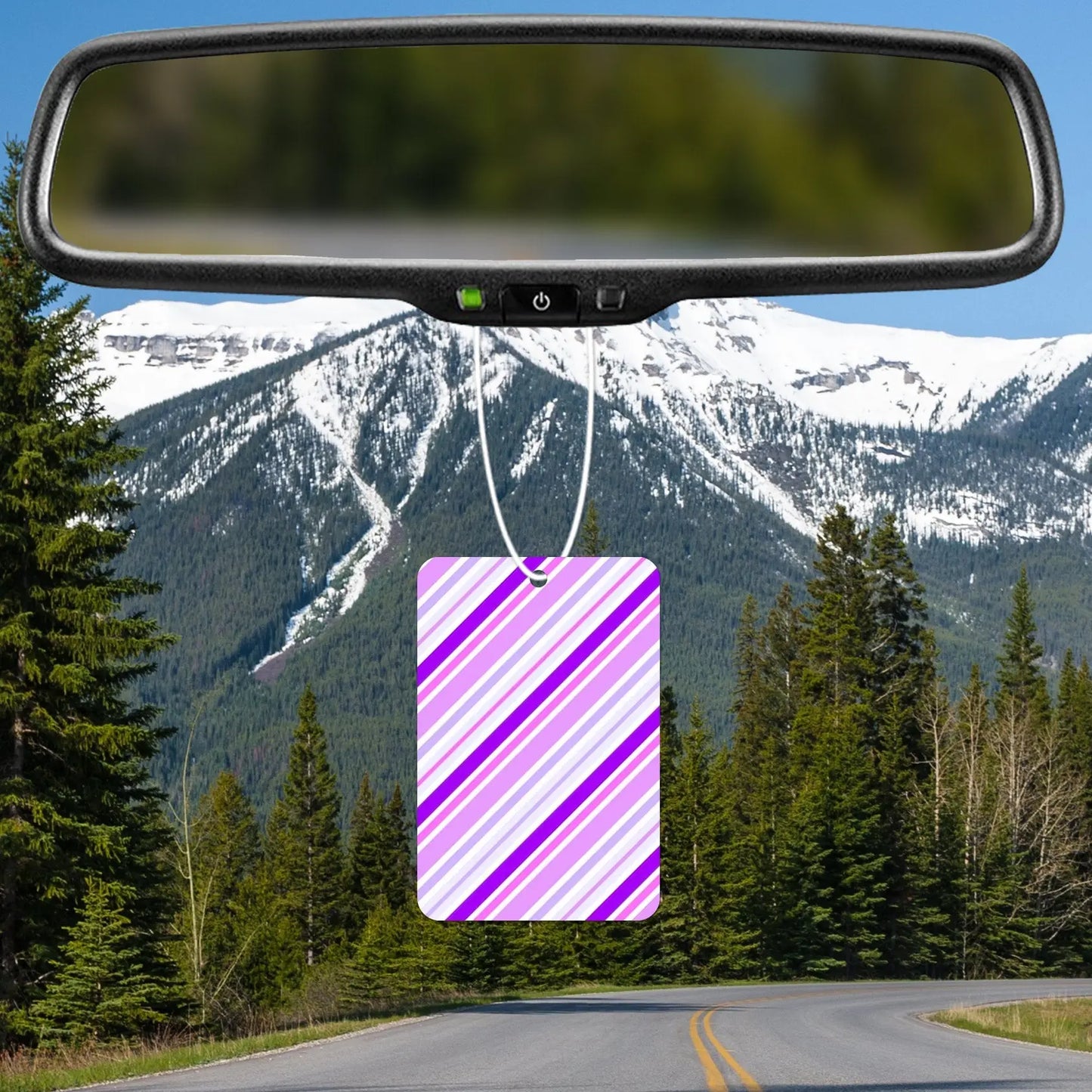 Vibrant Purple and Pink Striped Air Freshener