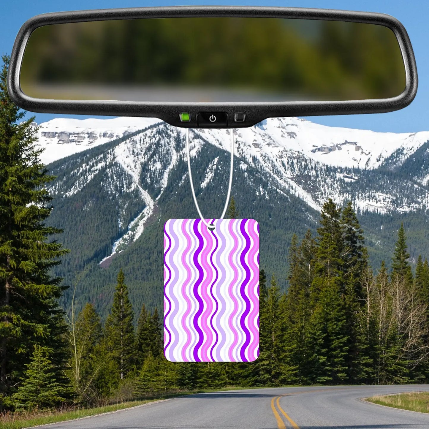 Wavy Purple and Pink Pattern Air Freshener
