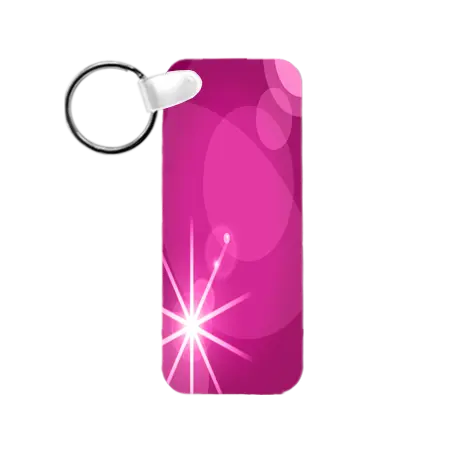 Rectangle Portrait 2-Sided Key Ring Tag - 1.25" x 3" x .030" Aluminum - Instafreshener