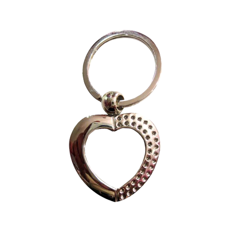Heart Metal Key Ring Tag - 1.375" x 1.75" - Instafreshener
