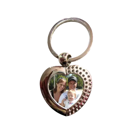 Heart Metal Key Ring Tag - 1.375" x 1.75" - Instafreshener