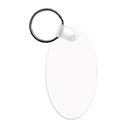 Oval 2-Sided Key Ring Tag - 1.375" x 2.5" x .030" Aluminum - Instafreshener