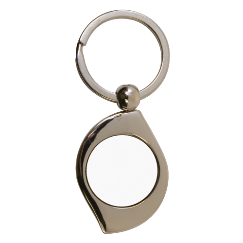 Swirl Metal Key Ring Tag - 2" x 1.4" - Instafreshener