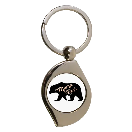 Swirl Metal Key Ring Tag - 2" x 1.4" - Instafreshener
