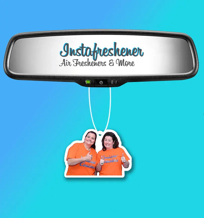 Promotional Car Air Fresheners - Custom Shape With Your Logo Instafreshener - Custom Cut Air Freshener
