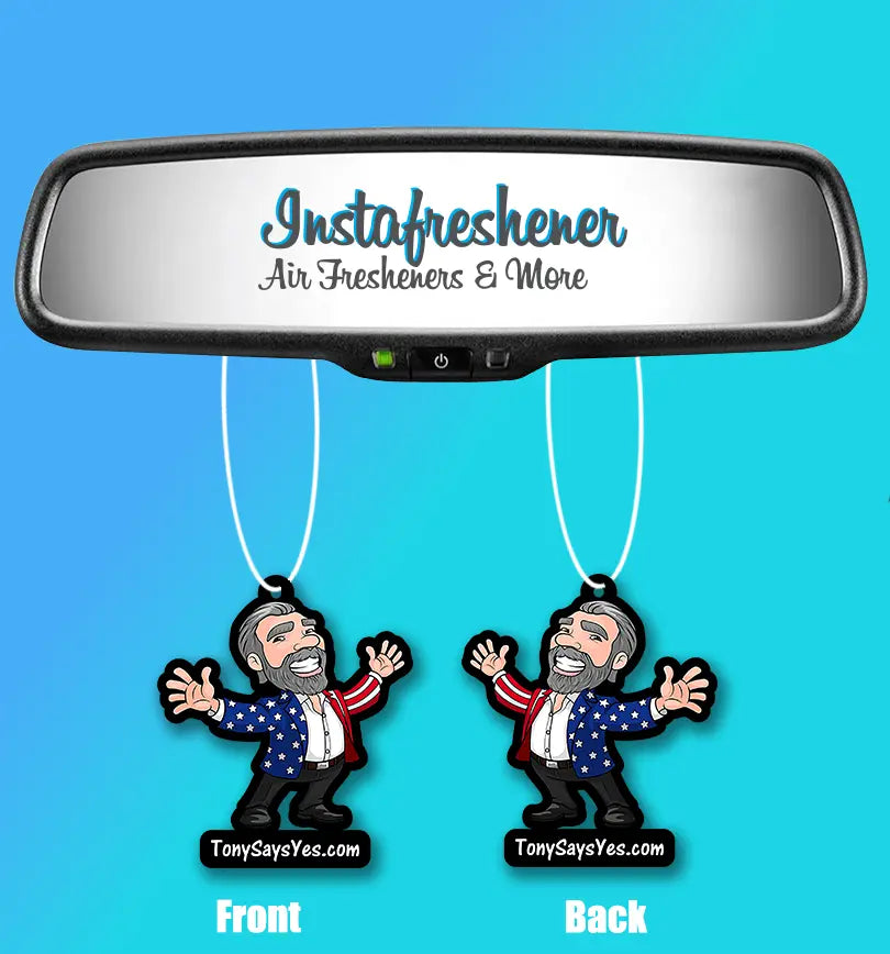 Promotional Car Air Fresheners - Custom Shape With Your Logo Instafreshener - Custom Cut Air Freshener