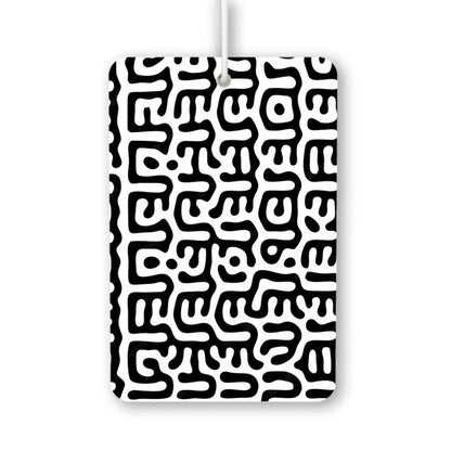 Abstract Black and White Pattern Air Freshener