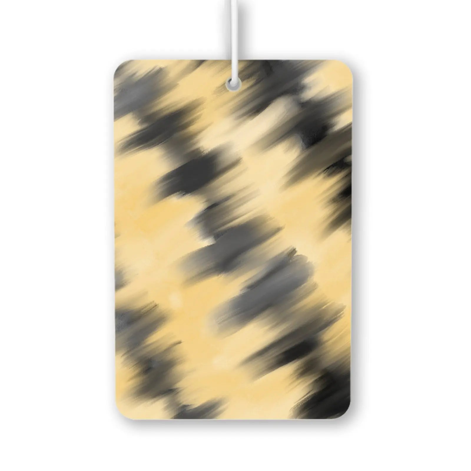 Abstract Black and Yellow Brush Stroke Air Freshener