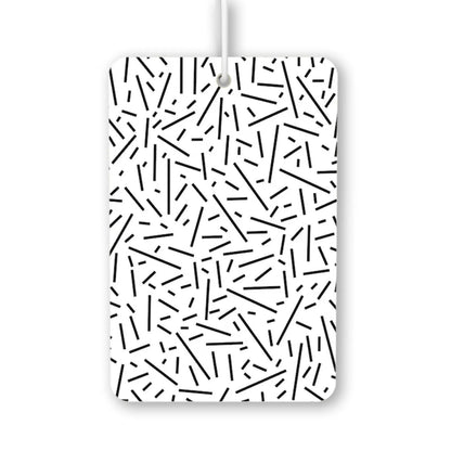 Abstract Black Line Pattern Air Freshener