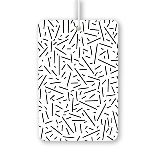 Abstract Black Line Pattern Air Freshener