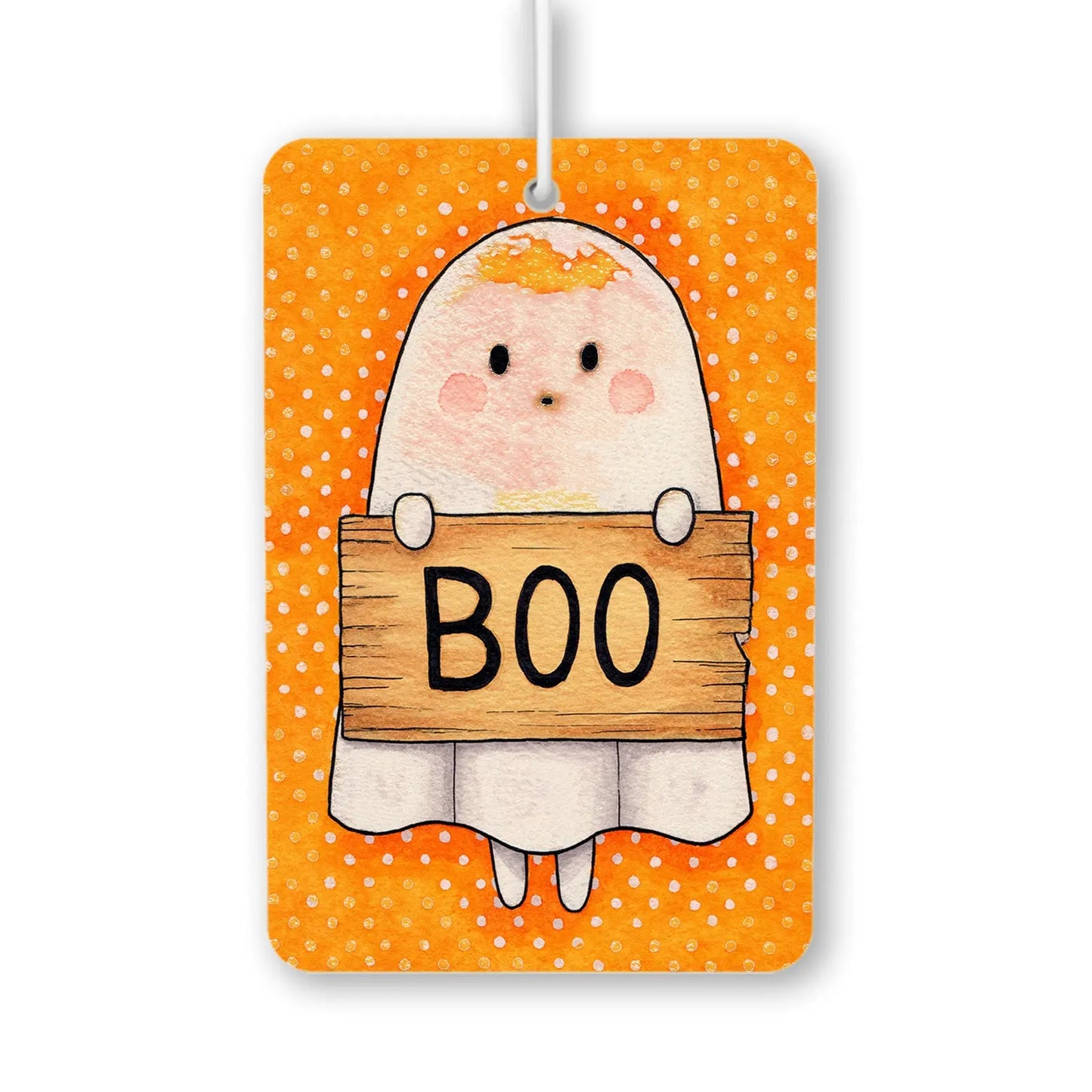 Adorable Phantom with 'Boo!' Banner Air Fresheners