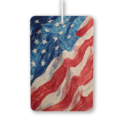 American Flag Watercolor Art Print Air Freshener