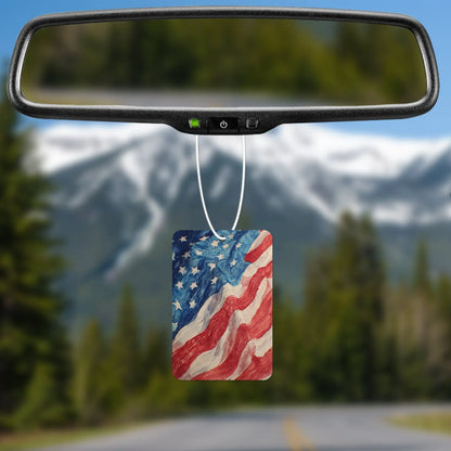 American Flag Watercolor Art Print Air Freshener