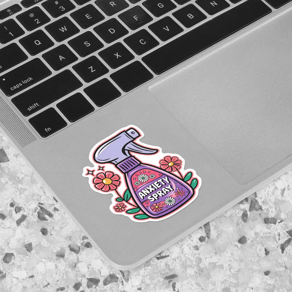 Anxiety Spray Floral Sticker