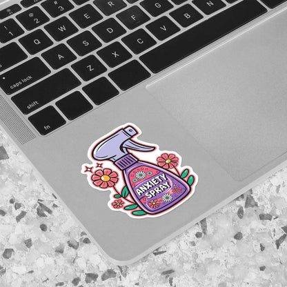 Anxiety Spray Floral Sticker