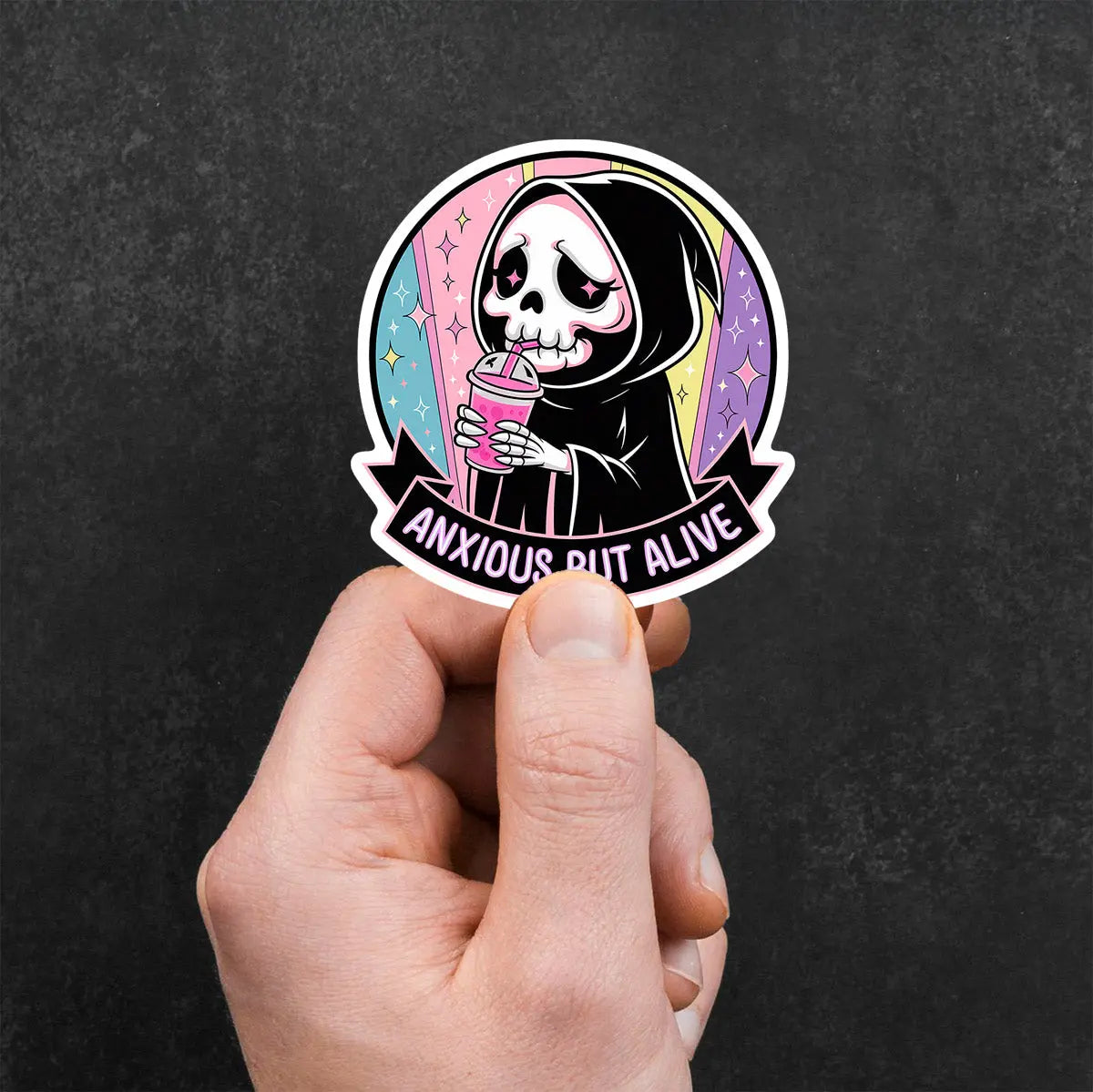 Anxious But Alive Sticker