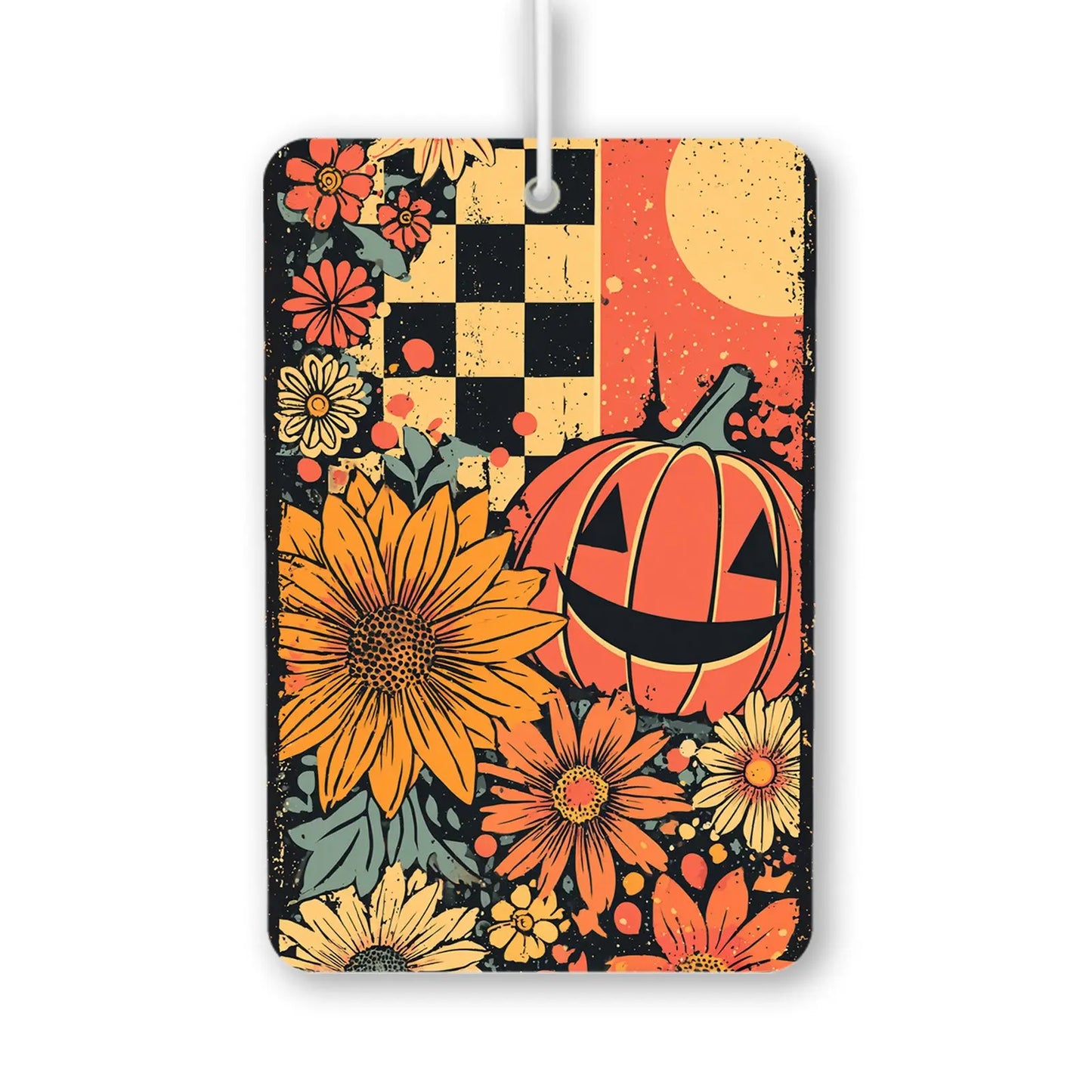 Autumn Floral Pumpkin Air Freshener