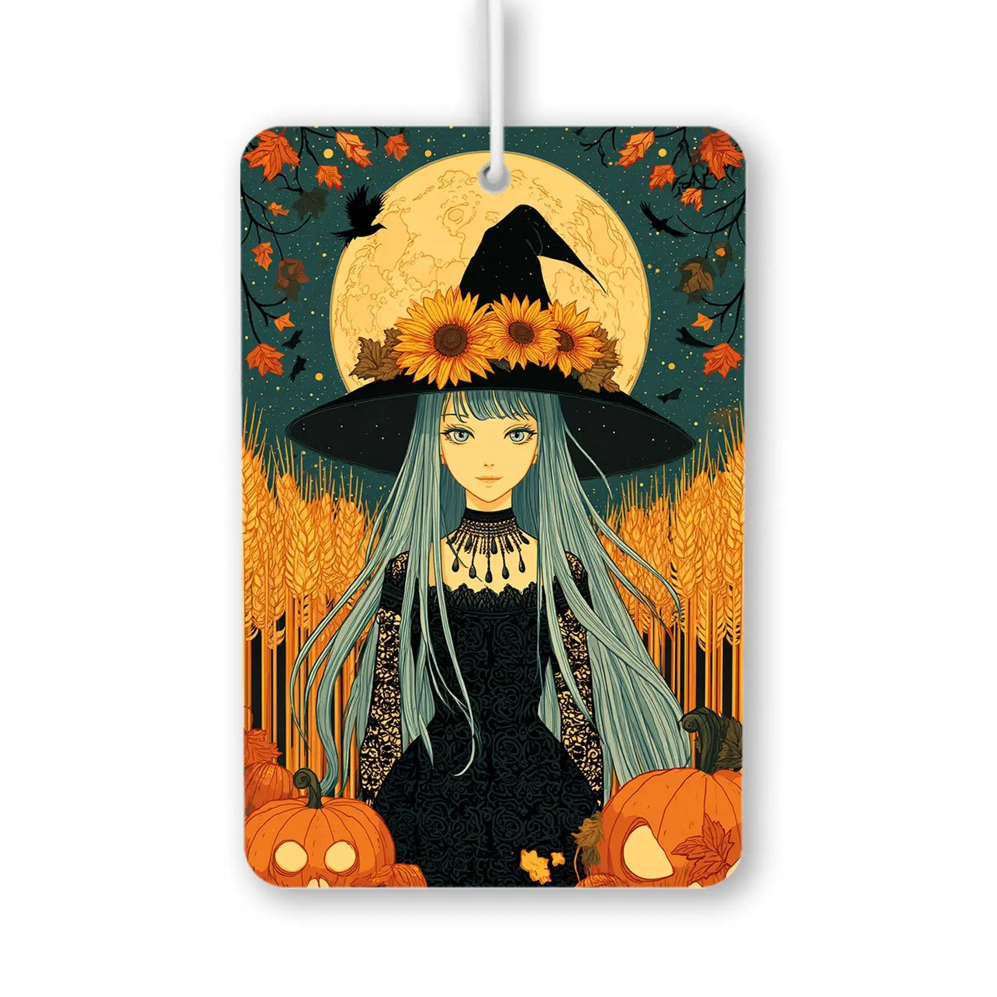 Autumn Witch with Sunflowers Air Freshener