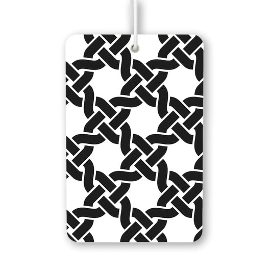 Black and White Knot Pattern Air Freshener