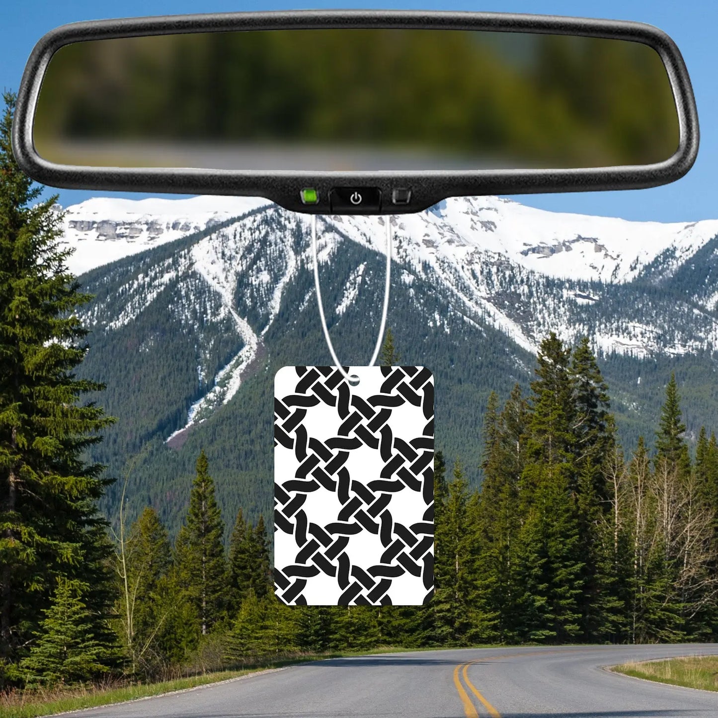 Black and White Knot Pattern Air Freshener