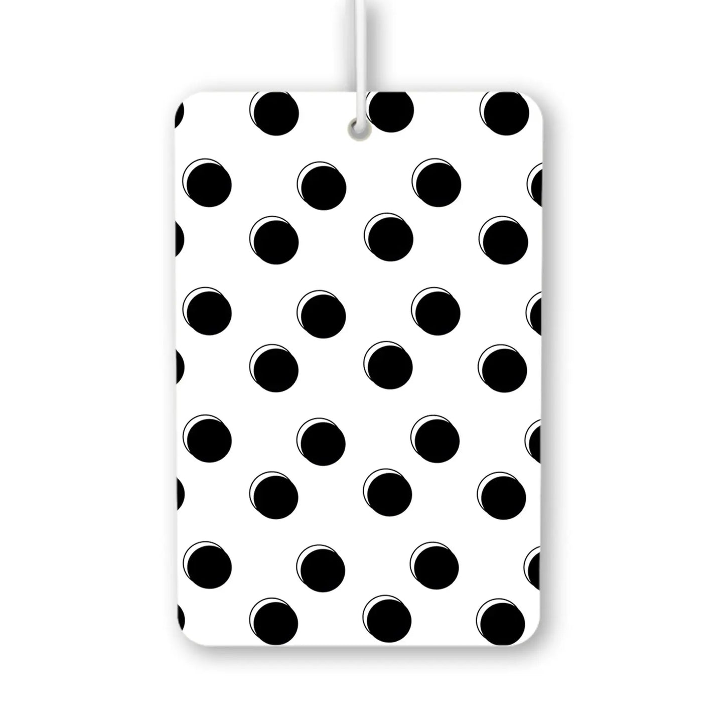 Black and White Polka Dot Pattern Air Freshener