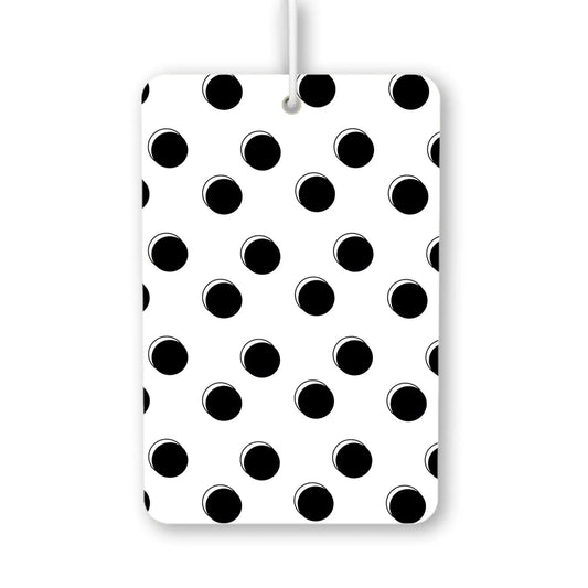 Black and White Polka Dot Pattern Air Freshener