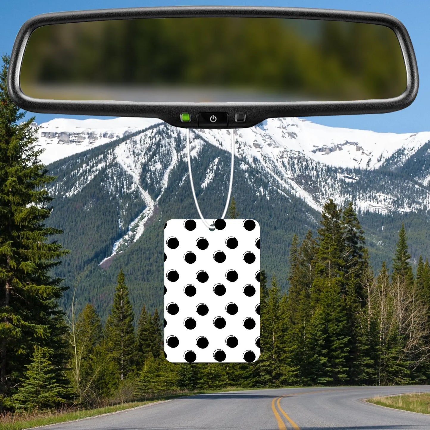 Black and White Polka Dot Pattern Air Freshener