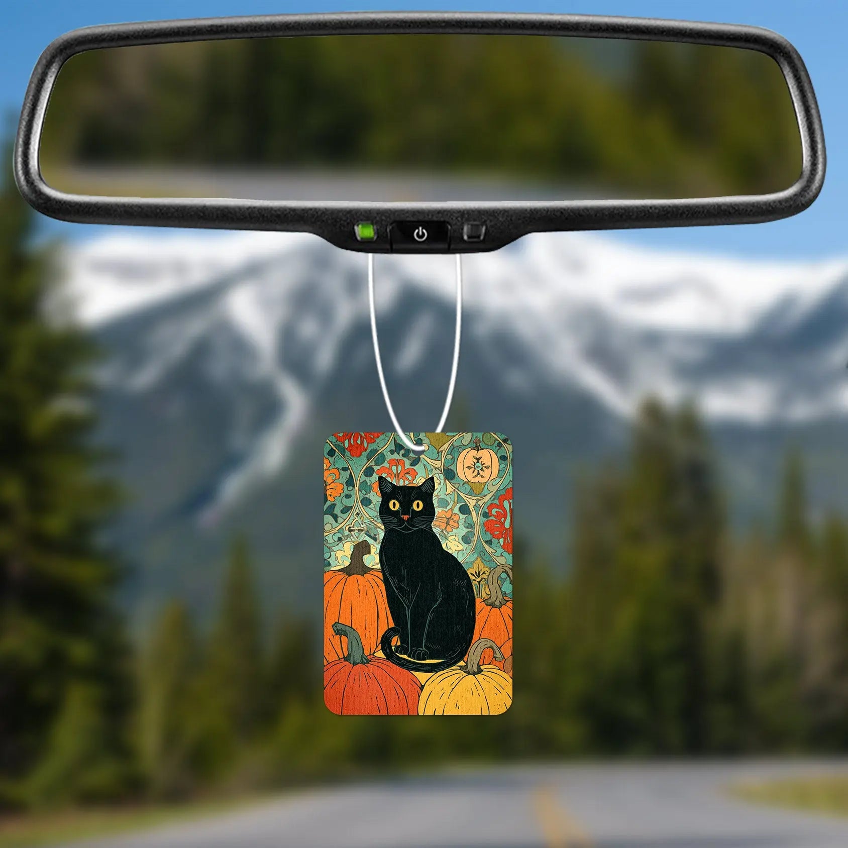 Black Cat Among Pumpkins Air Freshener