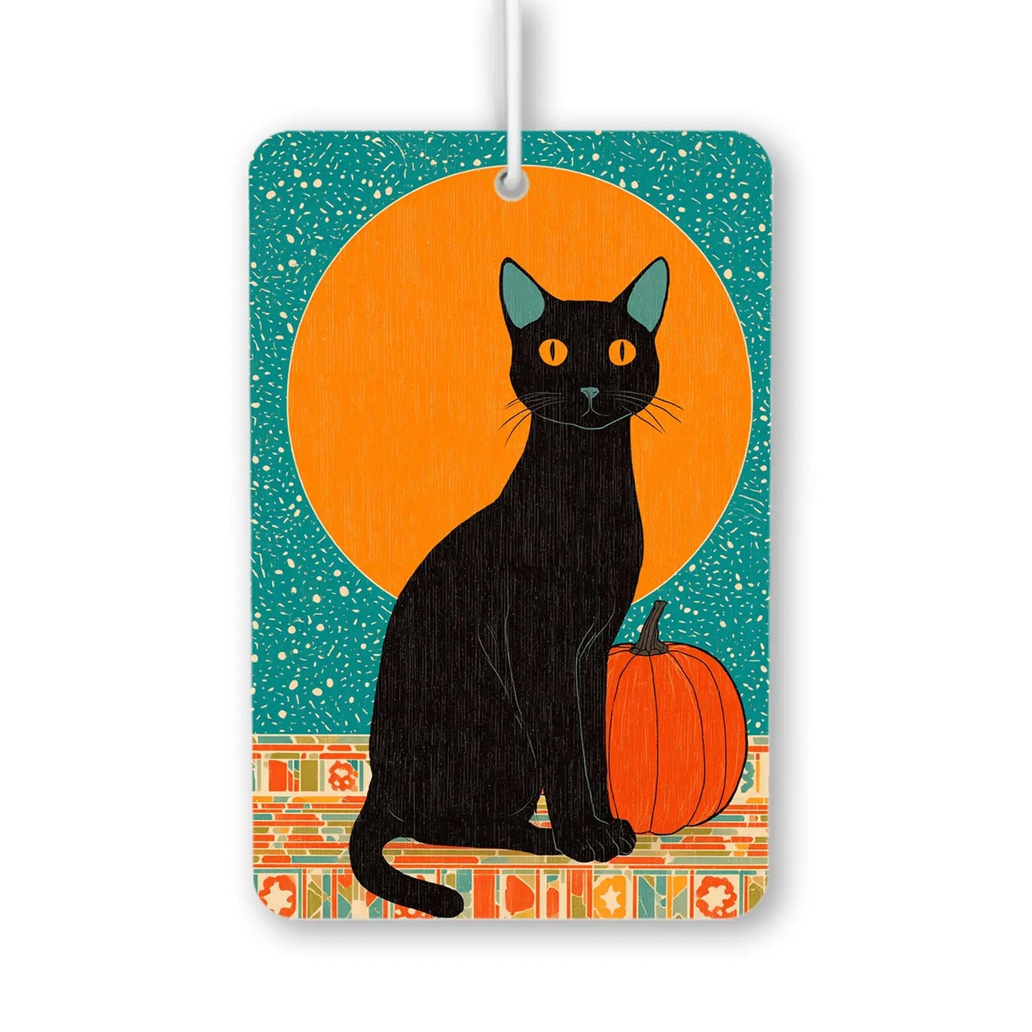 Black Cat and Pumpkin Air Freshener