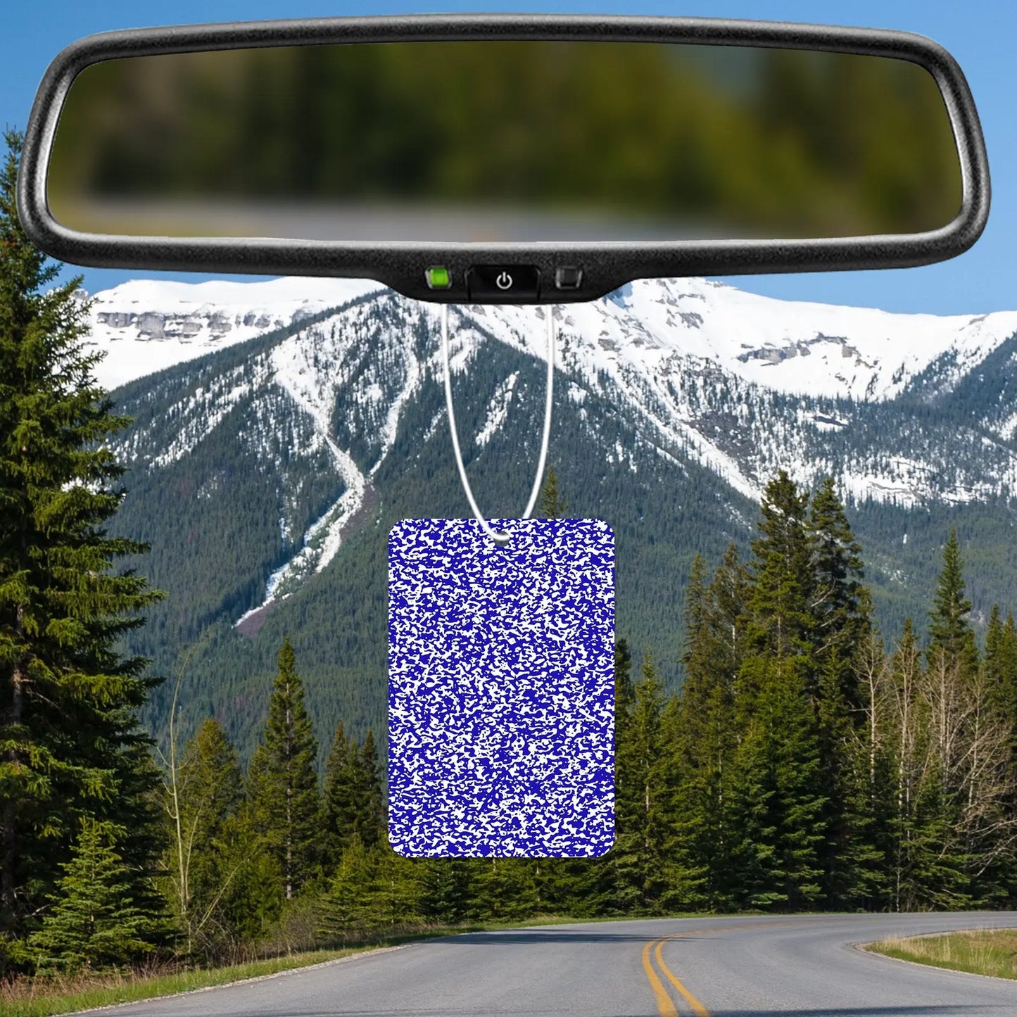 Blue and White Abstract Pattern Air Freshener